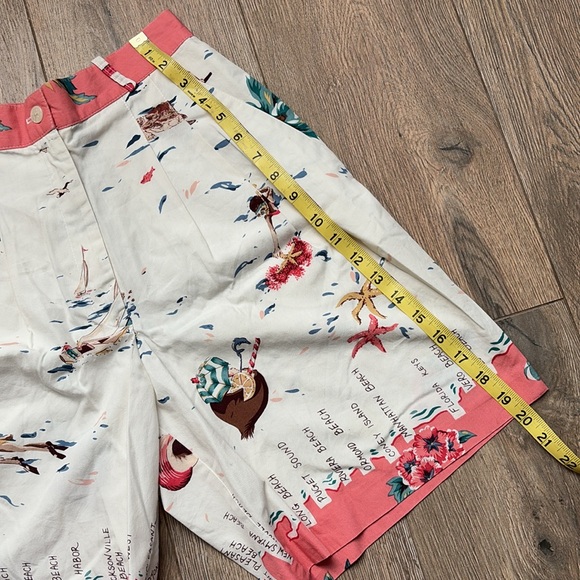 Retro Vintage Bushwacker Beach Shorts Size 4 Pleated High Waist Bermuda USA - Picture 14 of 15
